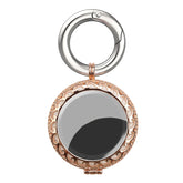 Funda protectora a prueba de golpes estilo joyería de cobre con gancho para llavero, para AirTag